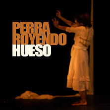 Perra royendo hueso