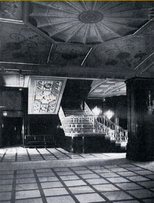 Hall del teatro en 1949