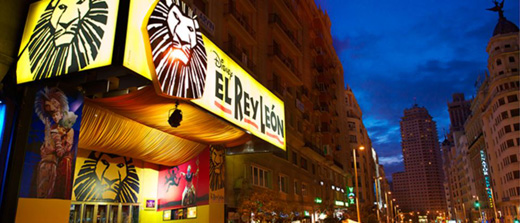 Marquesina del musical "El Rey Le&oacute;n"